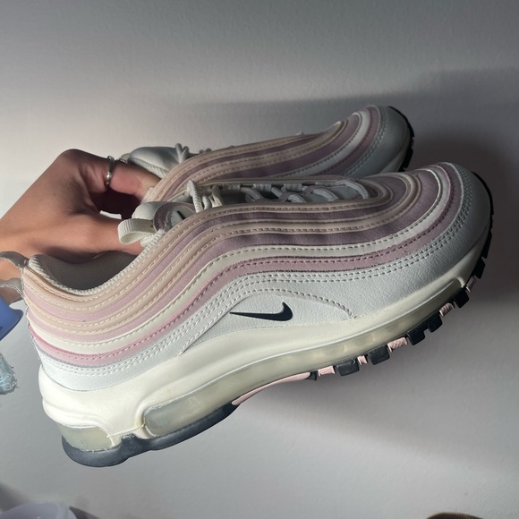 Nike Pink and White Air Max 97 Sneakers - Picture 1 of 6
